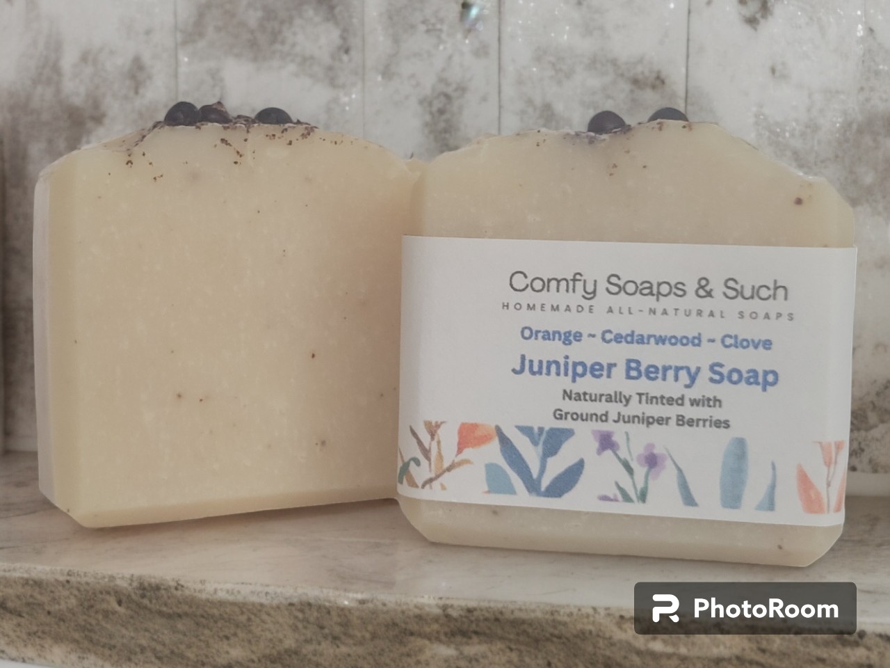 Juniper Berry soap with orange, cedarwood, clove essential oils